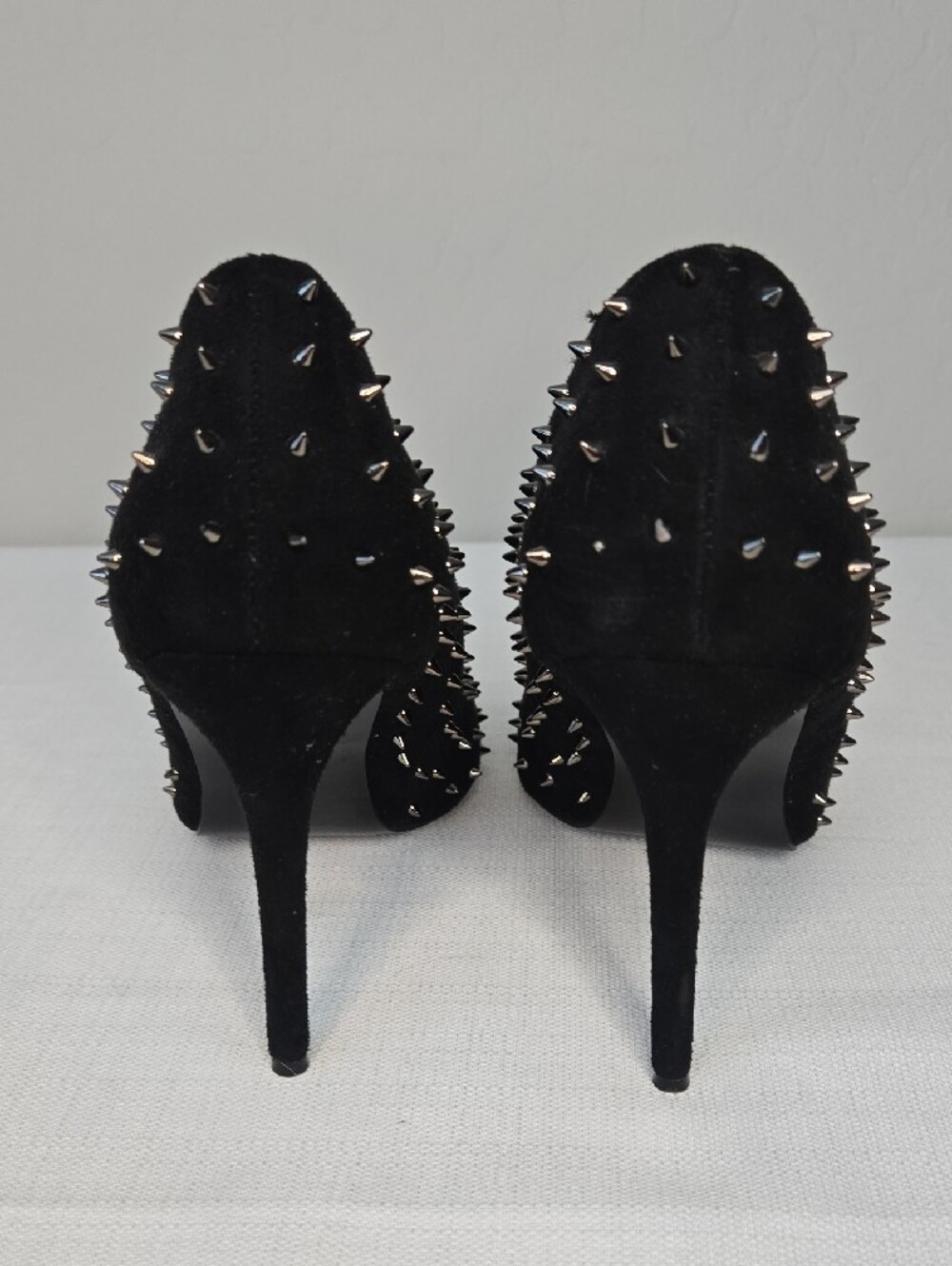 Steve Madden Black Spike-Embellished Pointed Stiletto Heels - Picture 3 of 5